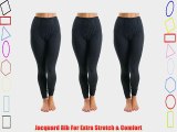 3 Pack Womens/Ladies Thermal Underwear Long Jane With Jacquard Rib Fabric Charcoal 10/12
