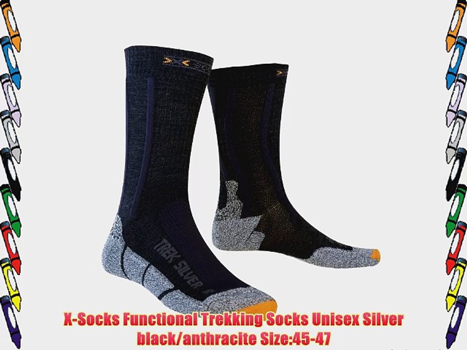 X-Socks Functional Trekking Socks Unisex Silver black/anthracite Size:45-47