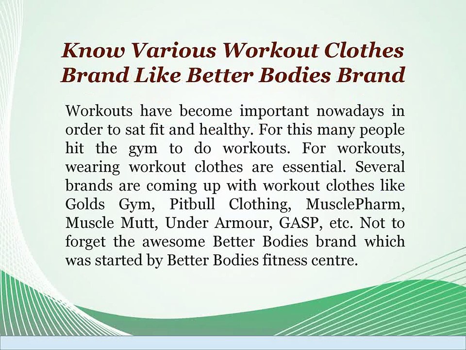 Better Bodies Brand: A Good Brand