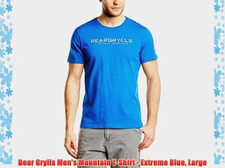 Bear Grylls Men's Mountain T-Shirt - Extreme Blue Large
