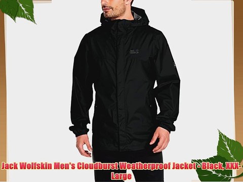Jack Wolfskin Men's Cloudburst Weatherproof Jacket - Black XXX-Large