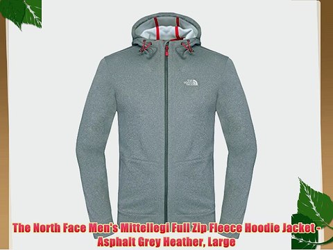 The North Face Men's Mittellegi Full Zip Fleece Hoodie Jacket - Asphalt Grey Heather Large