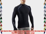 Sub Sports Men's Cold Freeze Semi Compression Zip Long Sleeve Thermal Base Layer - Black Large