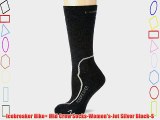 Icebreaker Hike  Mid Crew Socks-Women's-Jet Silver Black-S