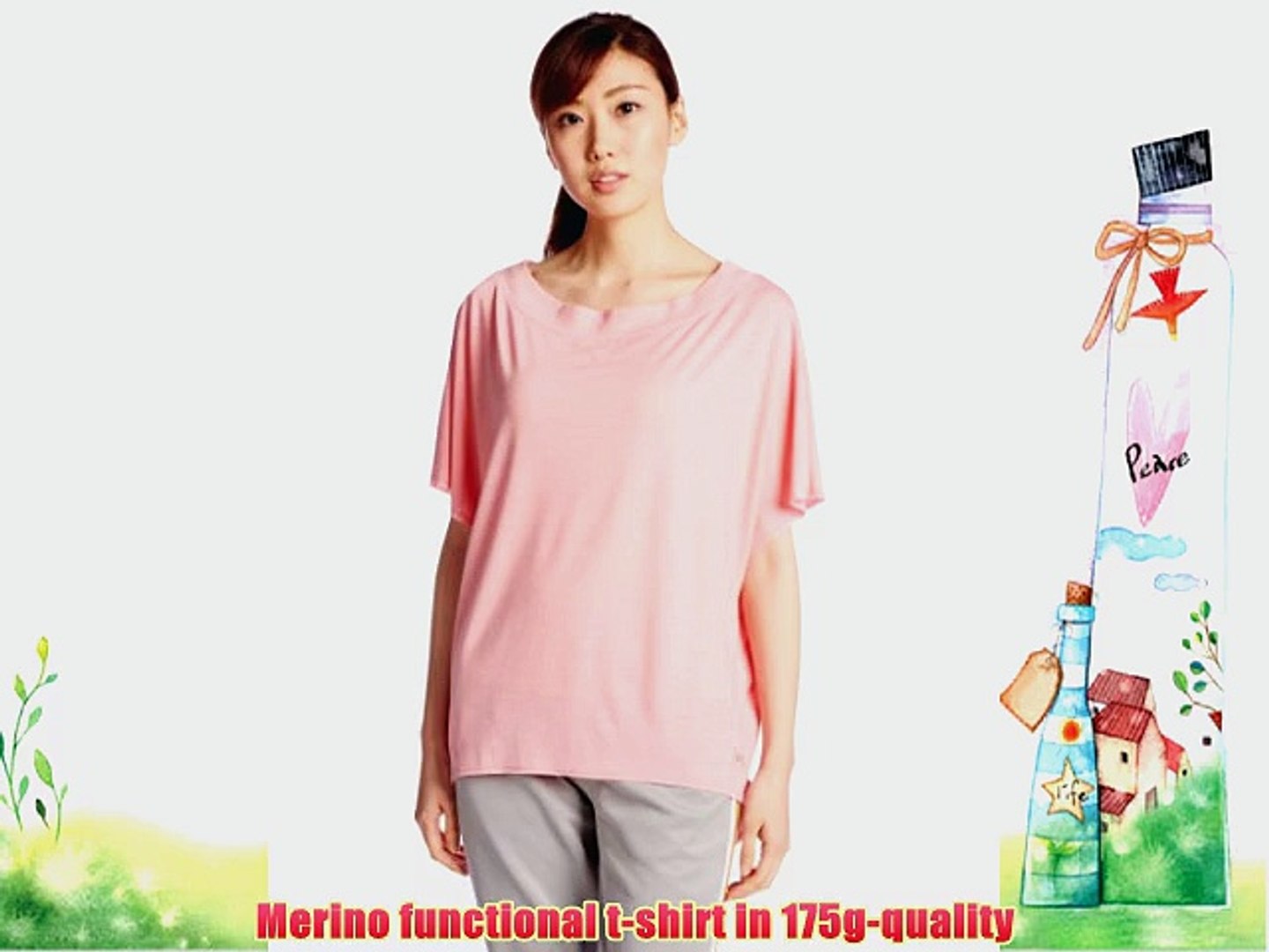 ⁣Super Natural Women's Box 175JP Merino Shirt - Powder Puff Small