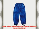 Muddy Puddles Originals Royal Blue Childrens Waterproof Trousers Size 4-5years