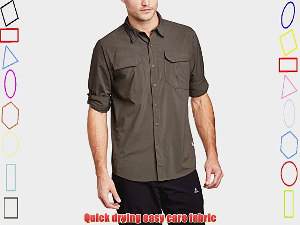 The North Face Men's Nesequoia Long Sleeve Shirt - Black Ink Green Large