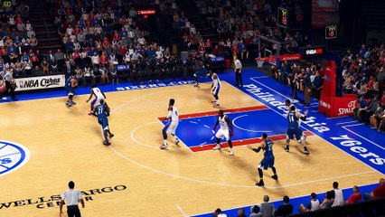 Two AMAZING blocks by Sixers Centers