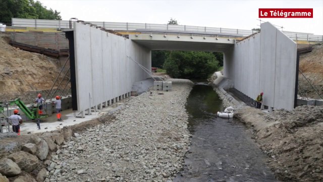 RN 12. Gros travaux pour construire un pont à Châtelaudren