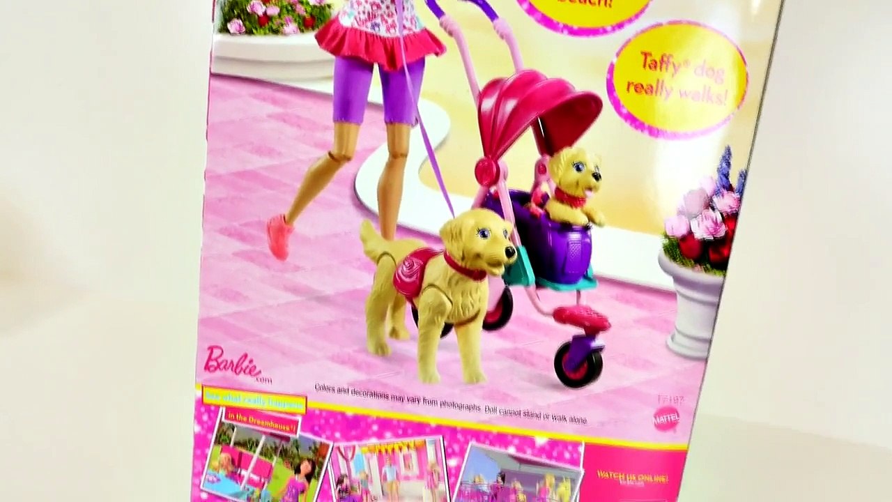 Barbies Puppy Stroller Taffy Really Walks! Barbie Pets ZELFS FURBY Toy Review DCTC