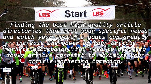 How To Choose The Best Directories For Your Article Writing Campaign