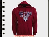 Mens Oxford University Print Hooded Sweatshirt Jumper/Hoodie Top (L - 42inch - 44inch) (Maroon)