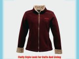 Regatta Women's Warm Spirit Heritage Walking Fleece Jacket Dark Burgundy / Barley UK Size 14