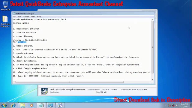 Intuit QuickBooks Enterprise Accountant 2015 15.0 R6 Validation Code