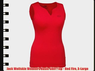 Jack Wolfskin Women's Basic Shirt Top - Red Fire X-Large