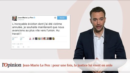 Jean-Marie Le Pen : pour une fois, la justice lui vient en aide