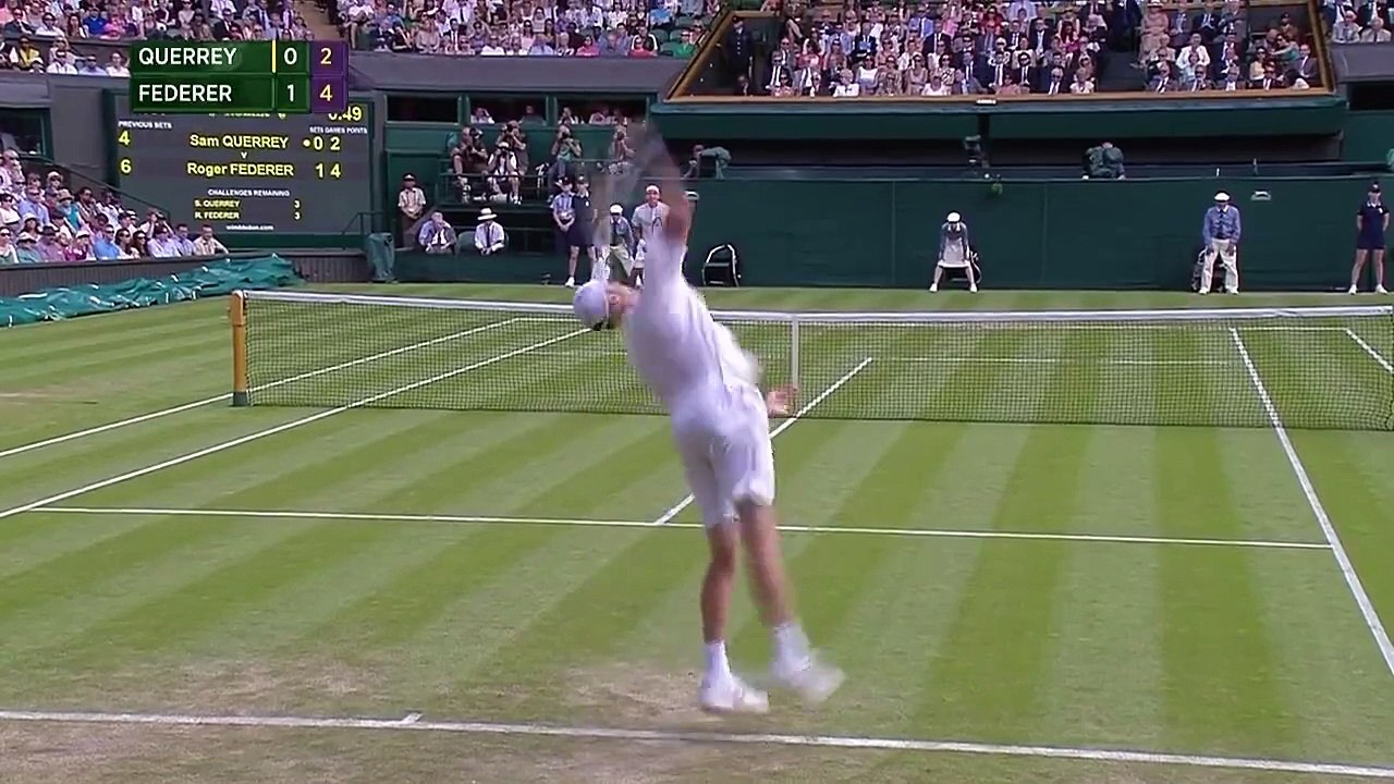 Genius at work on Centre Court, an outrageous trick shot from Roger Federer