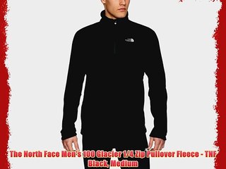 The North Face Men's 100 Glacier 1/4 Zip Pullover Fleece - TNF Black Medium