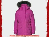 Trespass Girls Gizella Waterproof Windproof Padded Lined Jacket Pink