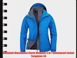 Mountain Warehouse Storm Womens 3 in 1 Waterproof Jacket Turquoise 20