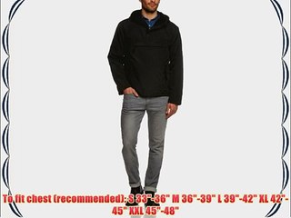 Surplus Raw Vintage Windbreaker Hooded Water-Resistant Army Style Jacket Fleece Lined Black