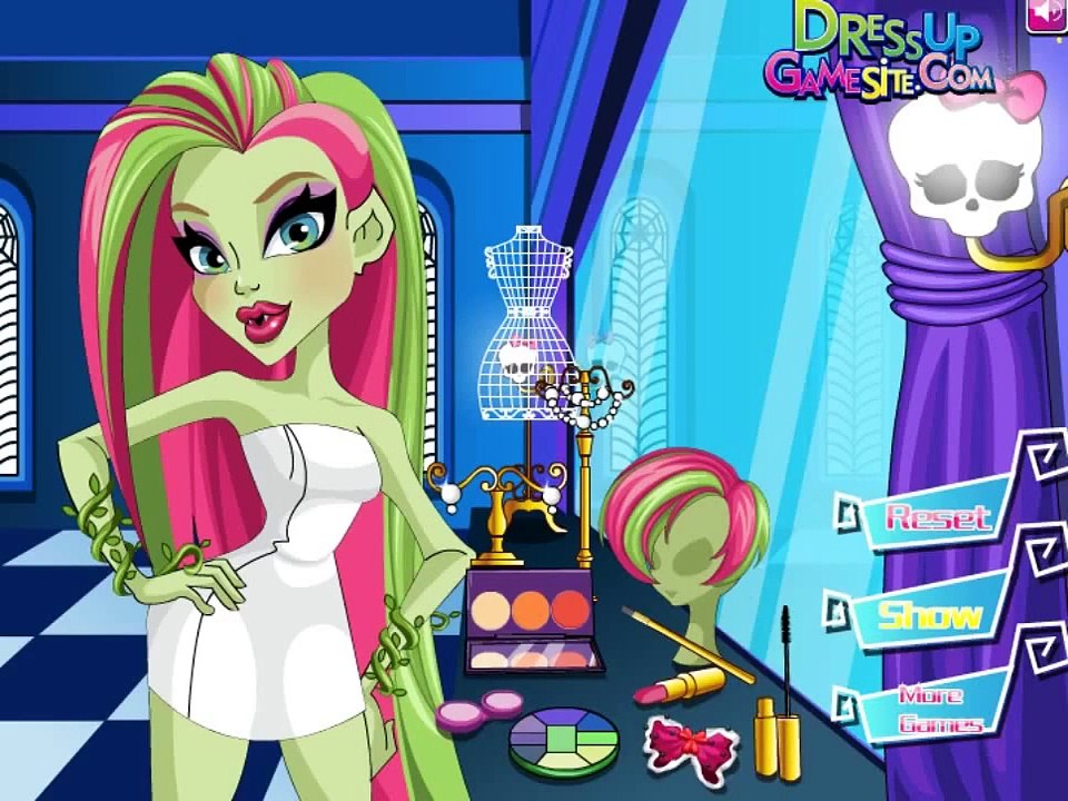 Baby and Kid Cartoon & Games ♥ Monster High Video Game Venus MCFlyTrap Facial Makeover Gam