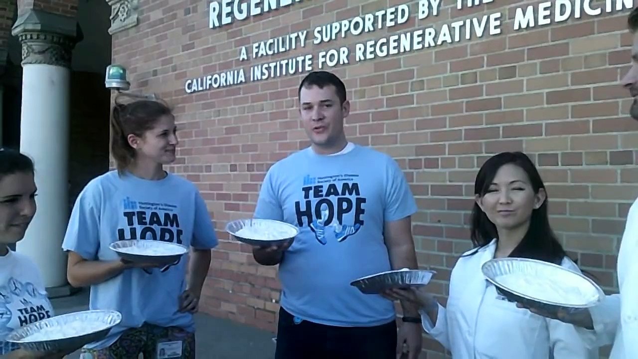 UC Davis HD research team accepts the pie-in-the-face challenge!!