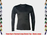 Thaw Boy's Thermal Long Sleeve Top - Black Large