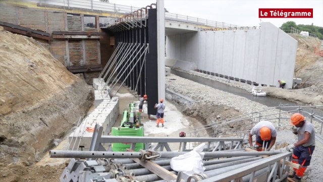 RN12. Impressionnant chantier à Châtelaudren