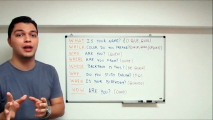 Aula de Inglês:#21 What/where/who/why- Question words Basico