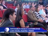 Jóvenes con discapacidad del Sinem ofrecieron concierto al presidente Solís