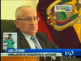 El embajador ecuatoriano en el Vaticano se pronunció sobre la visita del Pontifice