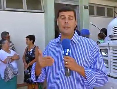Jornal local: posto manifestação