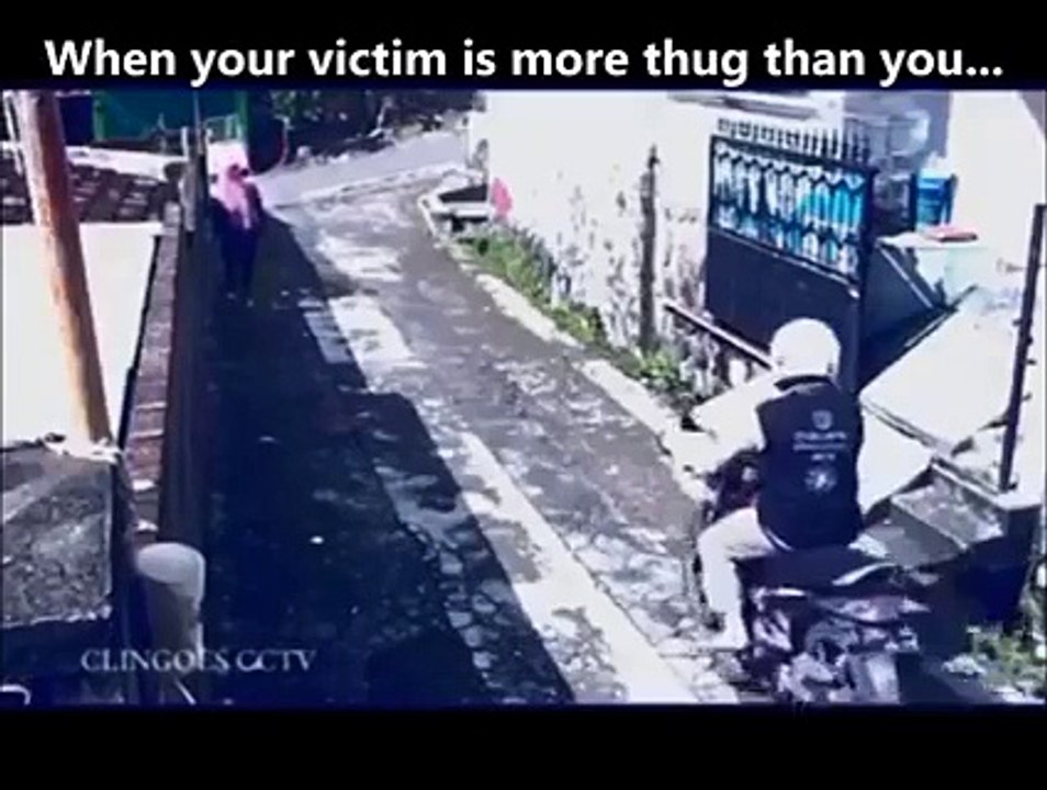 victim outsmart robber