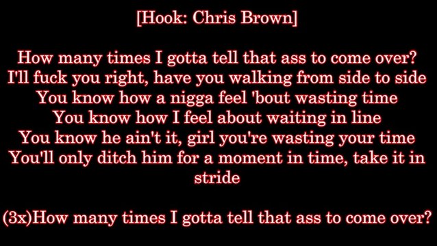 DJ Khaled - How many times (Lyrics) ft Chris Brown , Lil Wayne & Big Sean