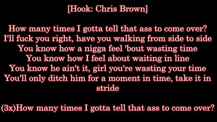DJ Khaled - How many times (Lyrics) ft Chris Brown , Lil Wayne & Big Sean