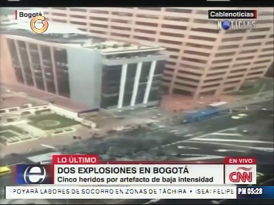 Registran dos explosiones en Colombia