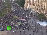 Cairo clashes video: Egypt riot cops fire tear gas, rubber bullets