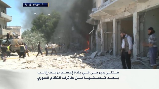 قتلى وجرحى بقصف النظام بلدة إحسم بريف إدلب