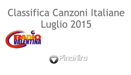 Classifica Canzoni Italiane Luglio 2015 Radio Valentina