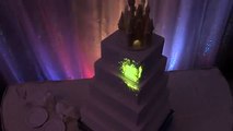 Interactive wedding cake projection mapped from Disney Fairytale Weddings