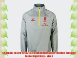 Liverpool FC 3rd 2014/15 1/4 Zip Windbreaker Football Training Jacket Light Grey - size L