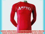 Ampro Performance Base Layer Long Sleeve Top (Red Medium)