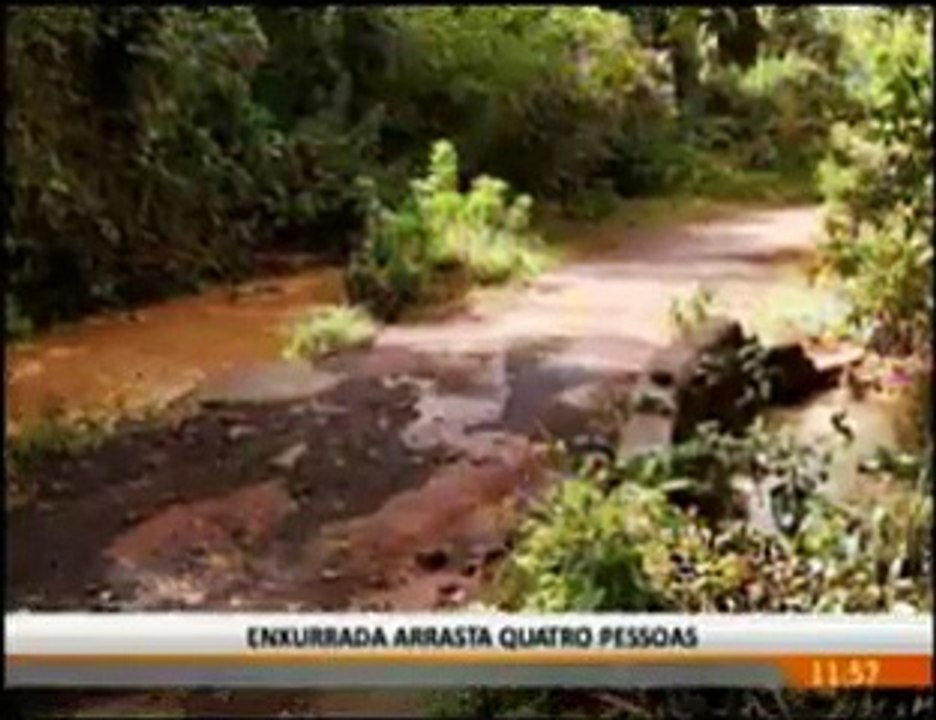 Arrastado pela correnteza