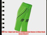 CEP Pro  Night Calf Sleeve Compression Sleeve 2.0 Men Flash Green Black V