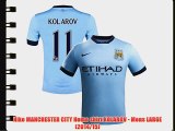 Nike MANCHESTER CITY Home shirt KOLAROV - Mens LARGE (2014/15)