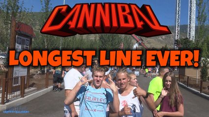 Longest Line EVER For Cannibal (HD) Lagoon Park