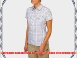 The North Face Women's Boulder Kassie Woven Short Sleeve Shirt - High Rise Grey Plaid Large