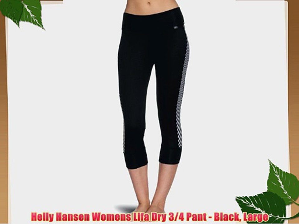 Helly Hansen Womens Lifa Dry 3/4 Pant - Black Large