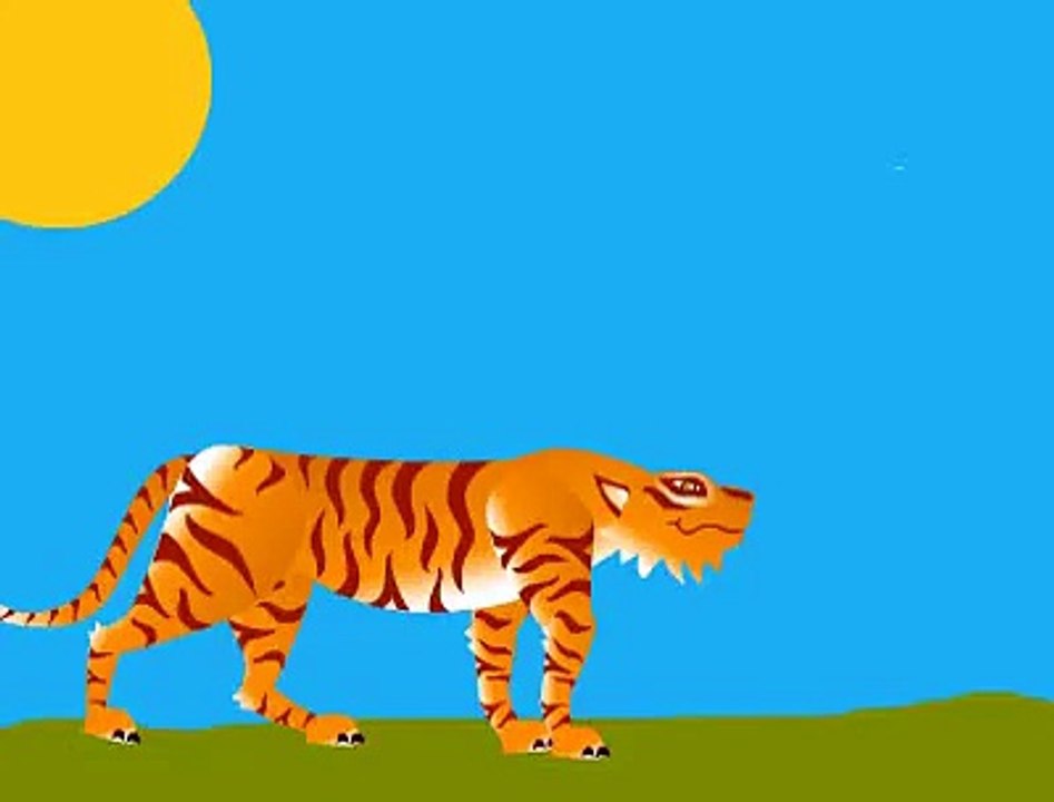 a funny tiger tail cartoon
